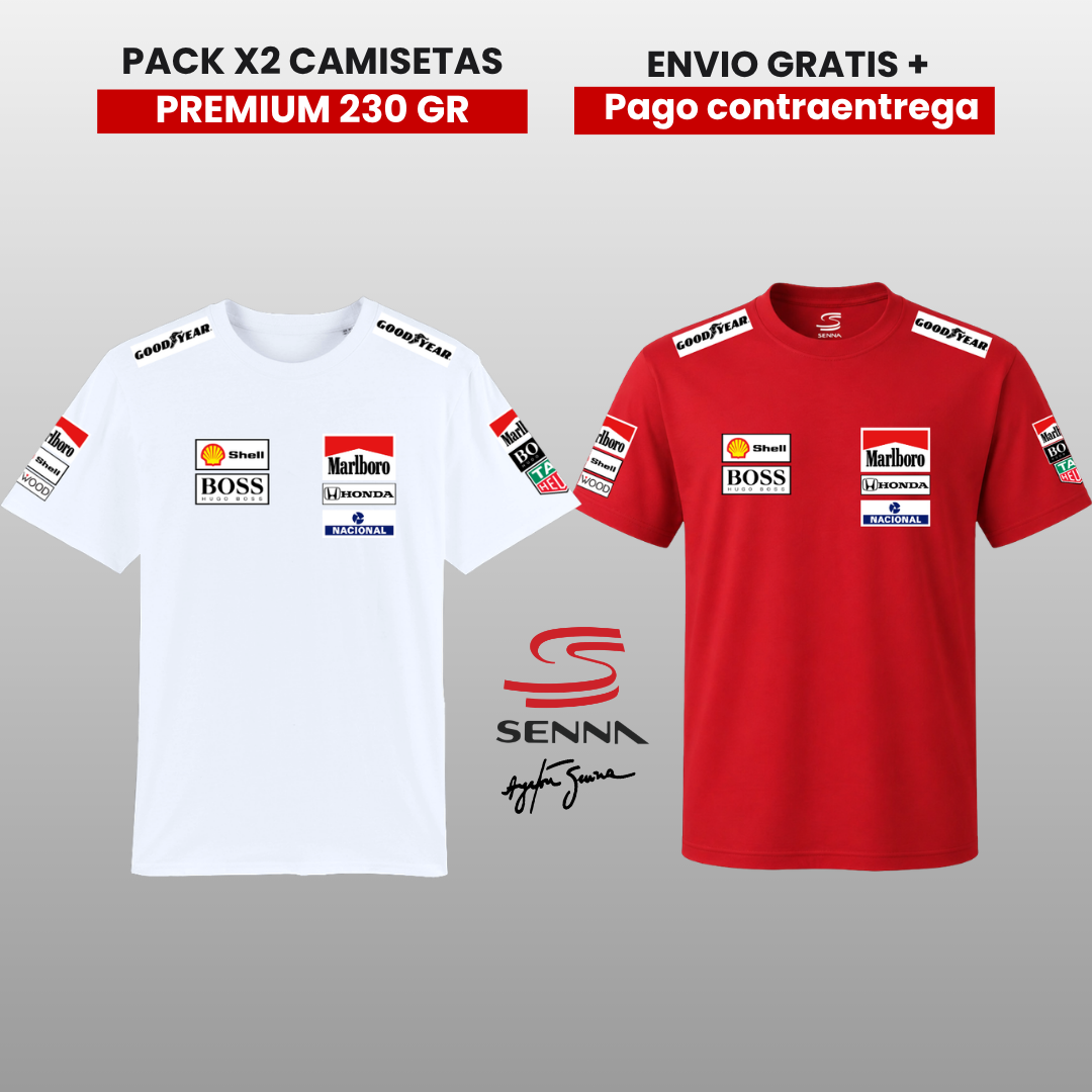PACK 2 CAMISETAS 🚀  PREMIUM AYRTON SENNA