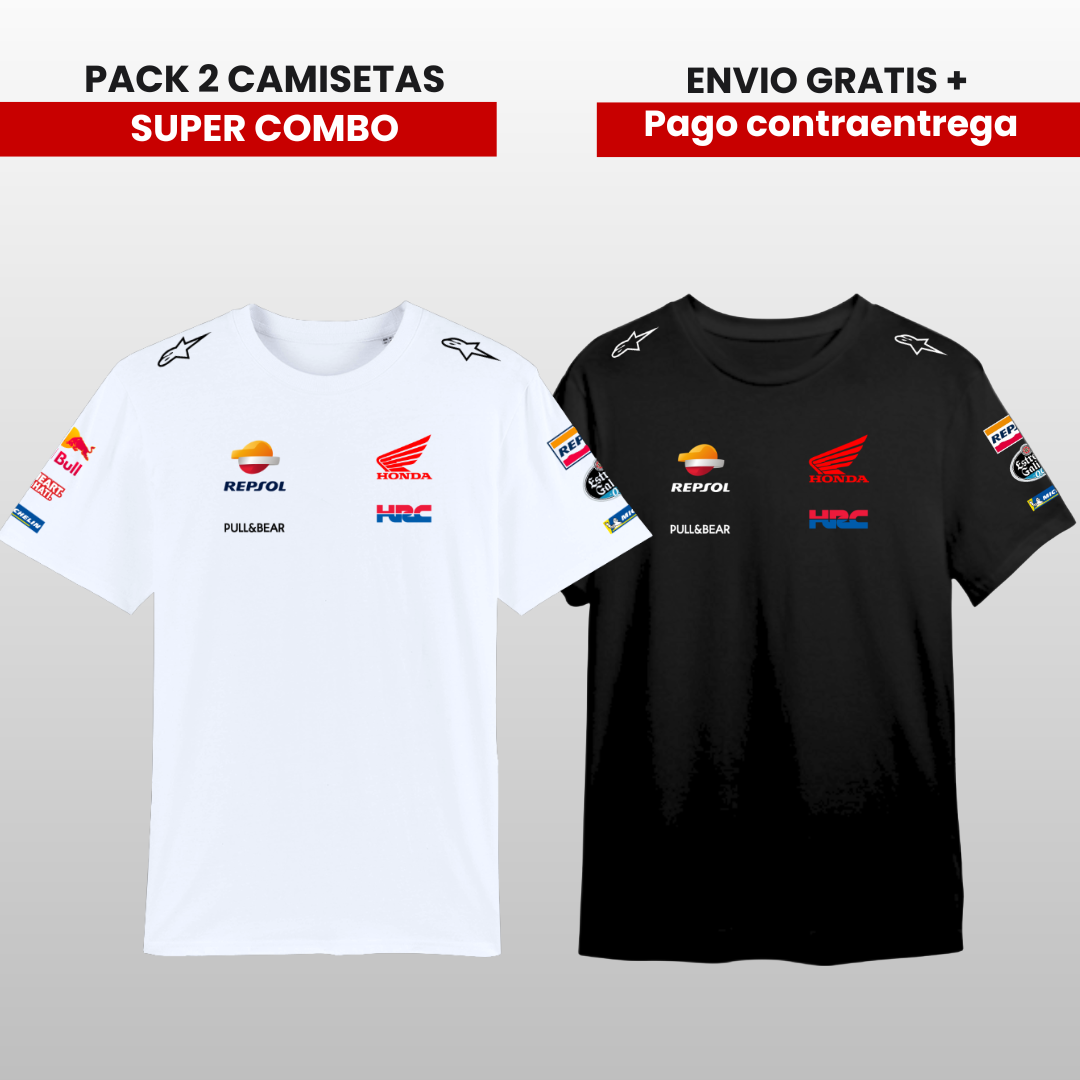 PACK 2 CAMISETAS HONDA  MOTO GP 2026