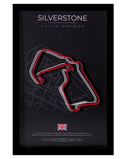 Cuadro F1 X3 Pista Con Altura Y Profundidad (Monaco, Silverstone, Monza)