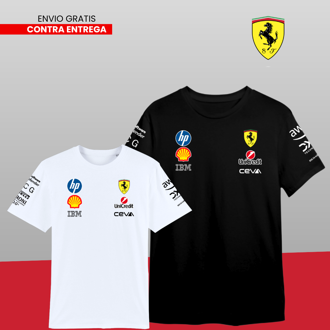 PACK 2 CAMISETAS  FERRARI F1  X2 2025