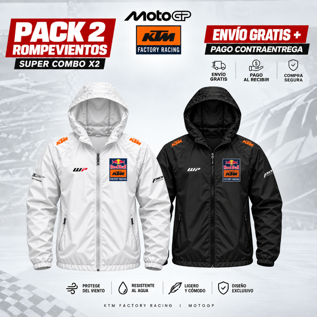 PACK X2 KTM RACING  CHAQUETAS ROMPEVIENTOS F1!!