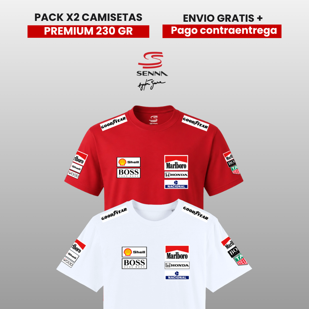 PACK 2 CAMISETAS 🚀  PREMIUM AYRTON SENNA