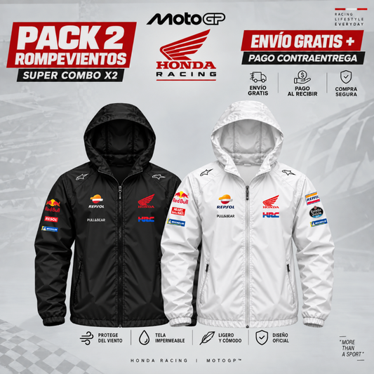 PACK X2 HONDA MOTO GP  CHAQUETAS ROMPEVIENTOS