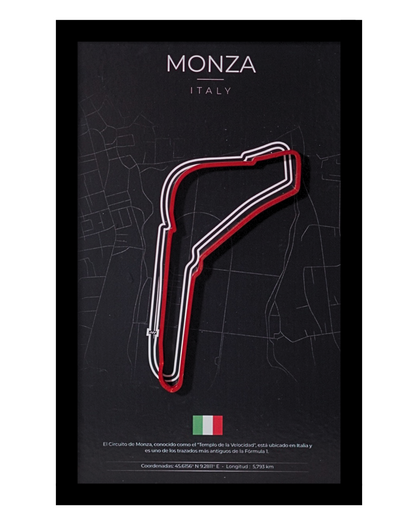 Cuadro F1 X3 Pista Con Altura Y Profundidad (Monaco, Silverstone, Monza)