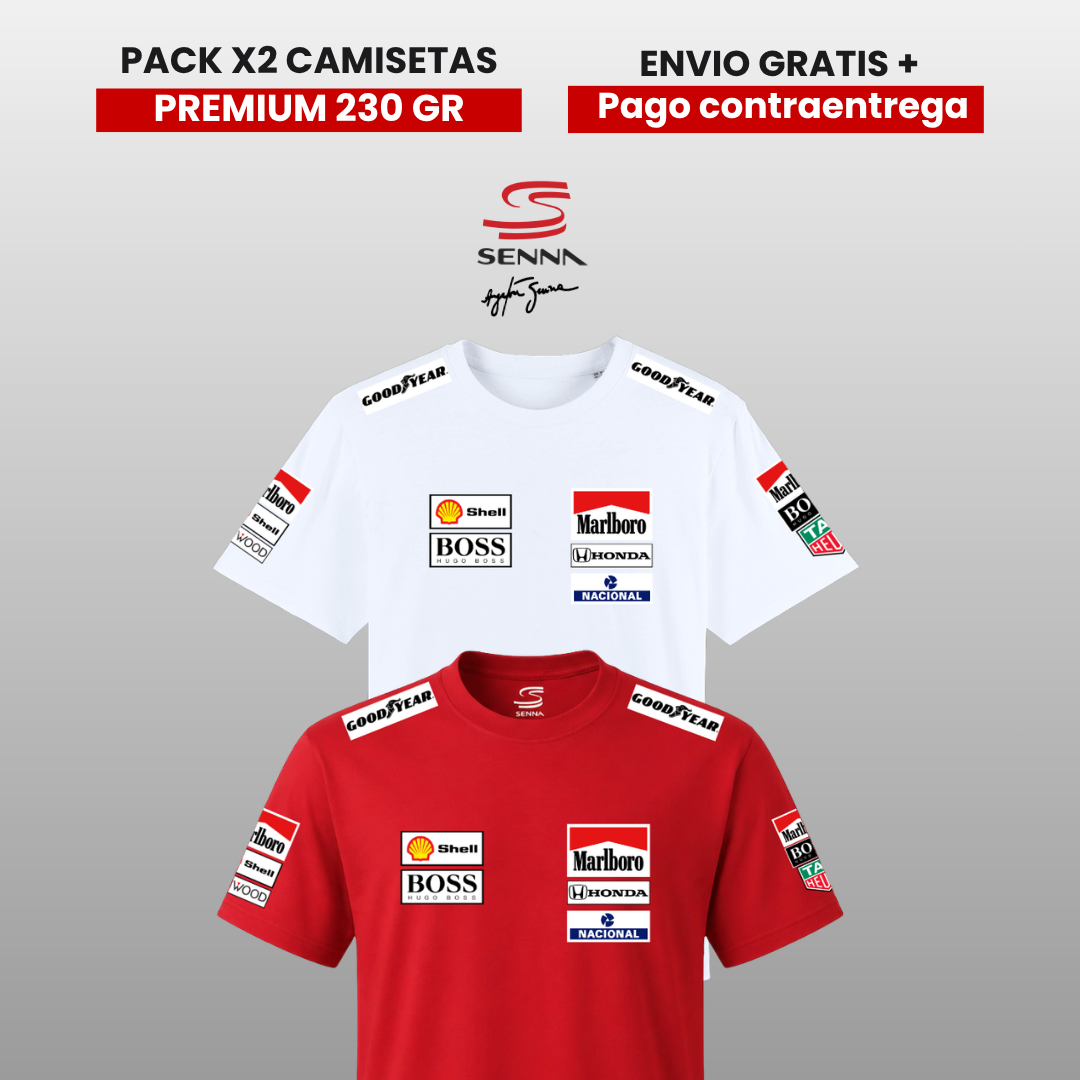 PACK 2 CAMISETAS 🚀  PREMIUM AYRTON SENNA