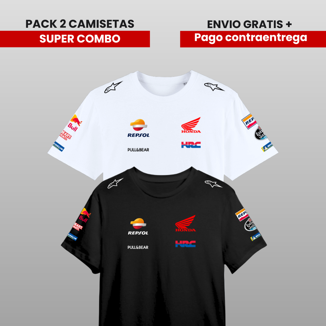 PACK 2 CAMISETAS HONDA  MOTO GP 2026