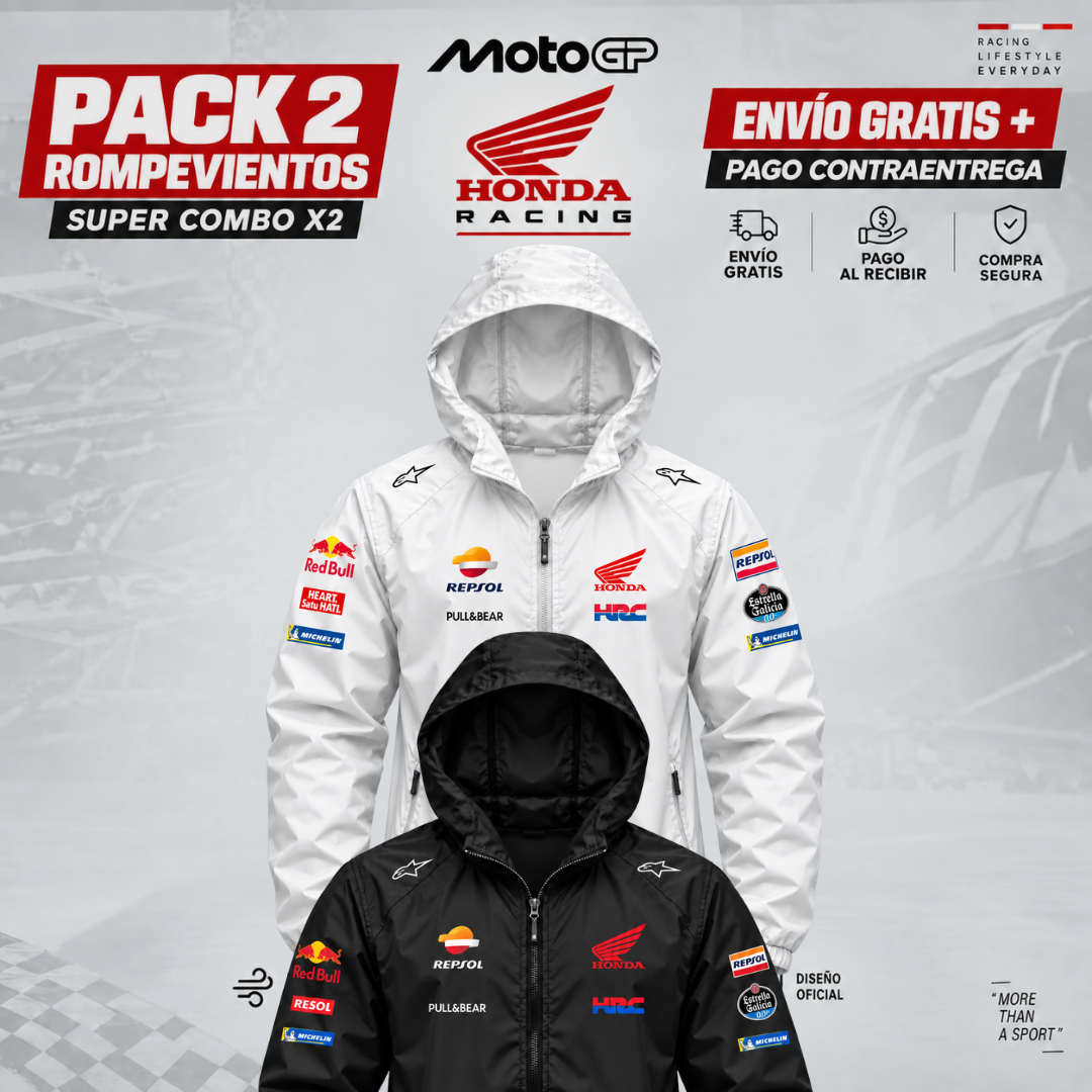 PACK X2 HONDA MOTO GP  CHAQUETAS ROMPEVIENTOS