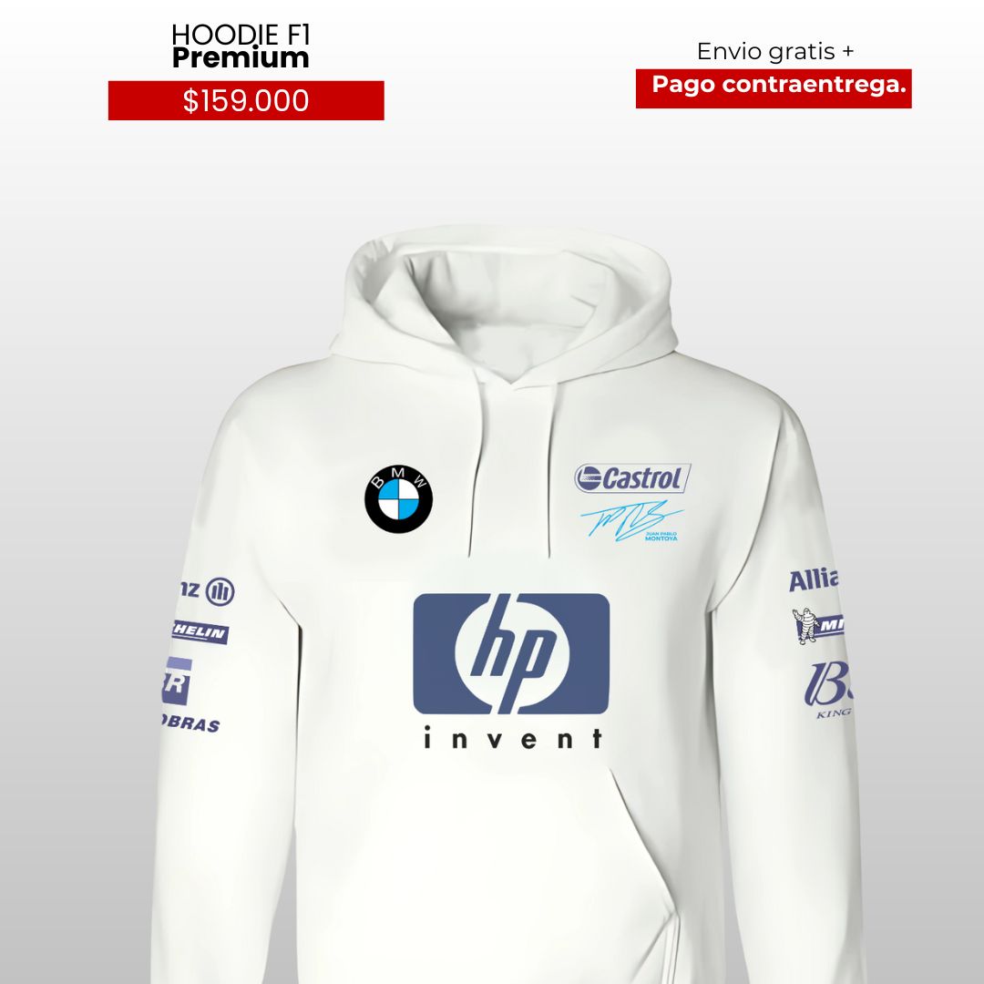 HOODIE SCUDERIA WILLIAMS JUAN PABLO MONTOYA RETRO