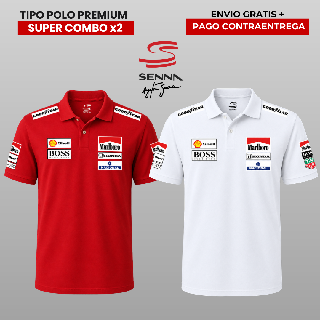 PACK 2 POLOS PREMIUM AYRTON SENNA