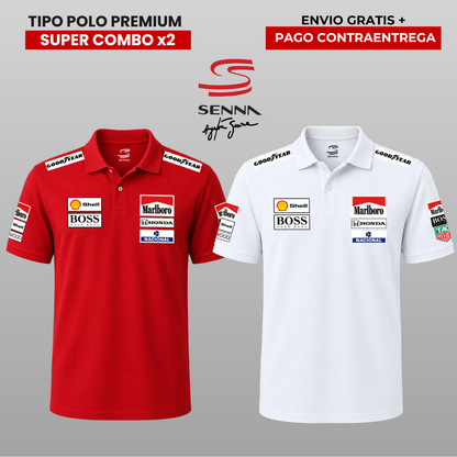 PACK 2 POLOS PREMIUM AYRTON SENNA