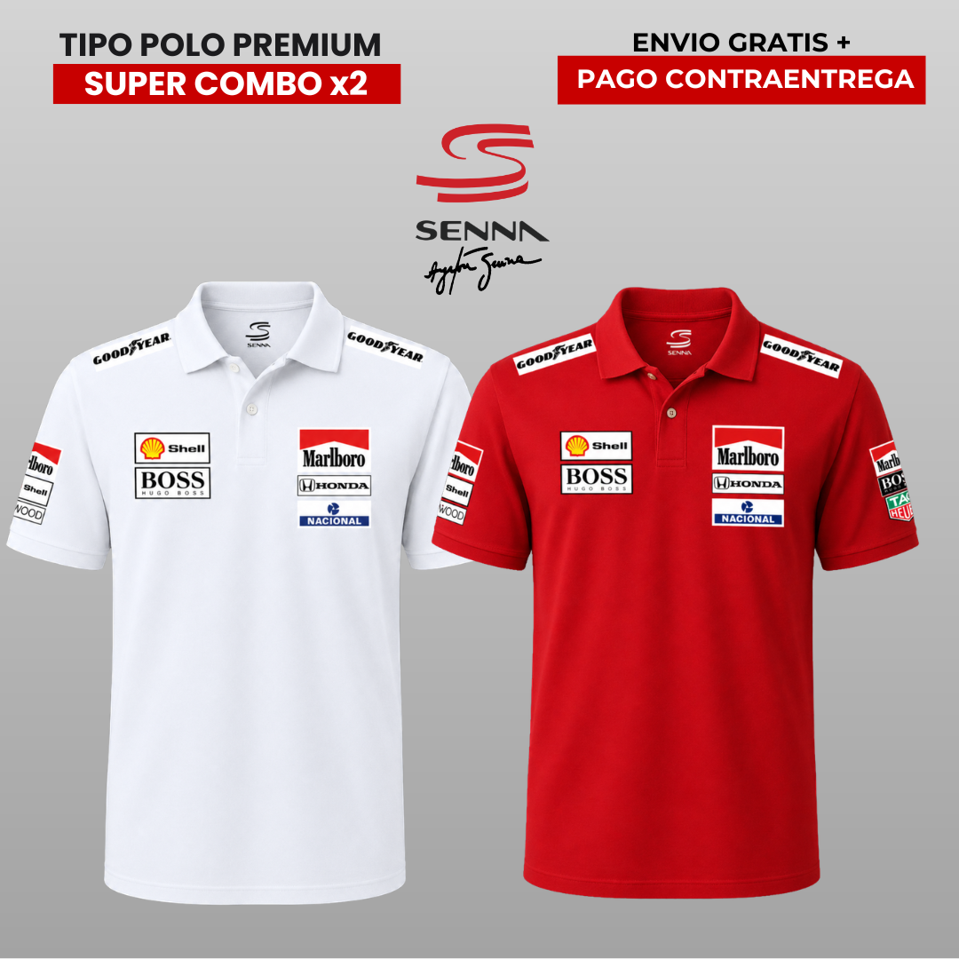 PACK 2 POLOS PREMIUM AYRTON SENNA