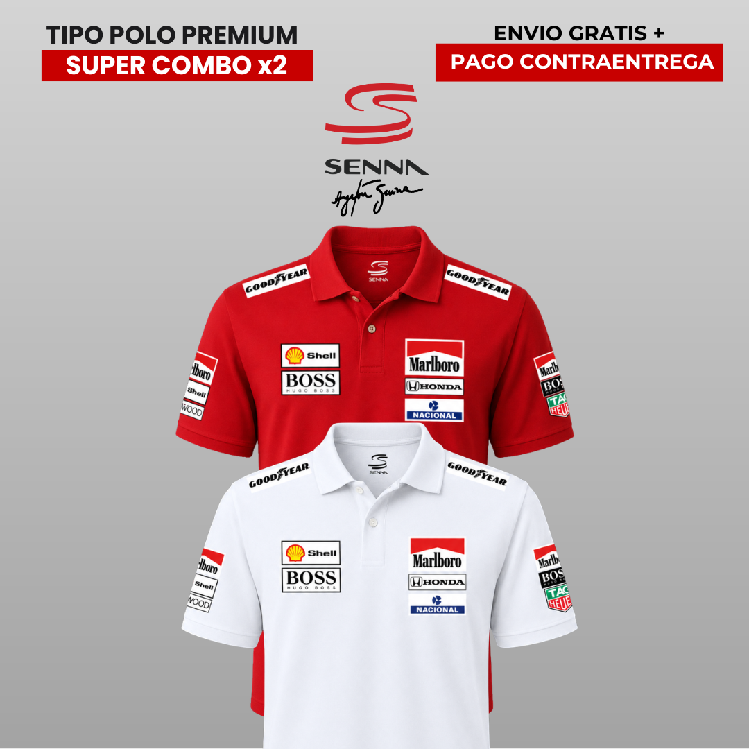 PACK 2 POLOS PREMIUM AYRTON SENNA