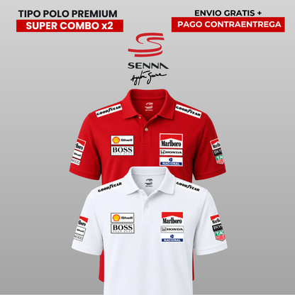 PACK 2 POLOS PREMIUM AYRTON SENNA