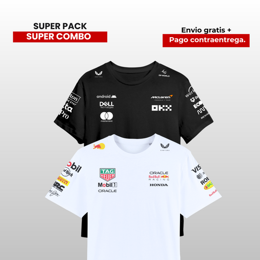 PACK 2 CAMISETAS 🚀   MCLAREN F1  Y RB F1 2025