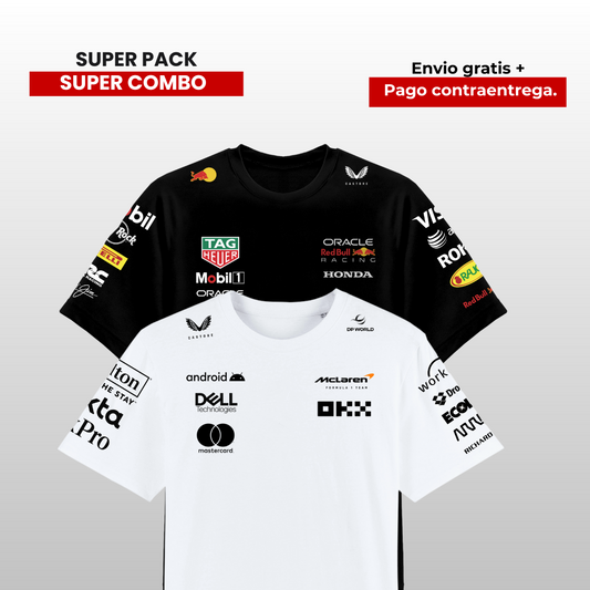 PACK 2 CAMISETAS  🚀  MCLAREN F1  Y RB F1 2025