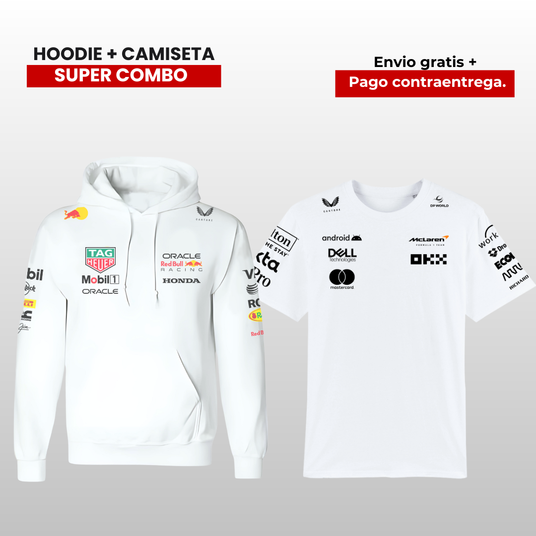 PACK CAMISETA MCLAREN F1 Y HOODIE RB F1 2025
