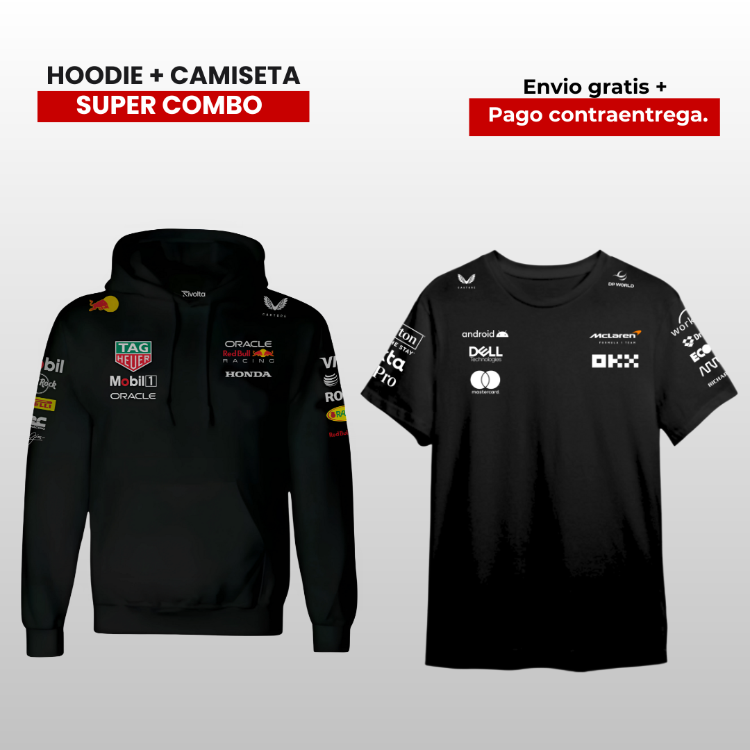 PACK CAMISETA MCLAREN F1 Y HOODIE RB F1 2025
