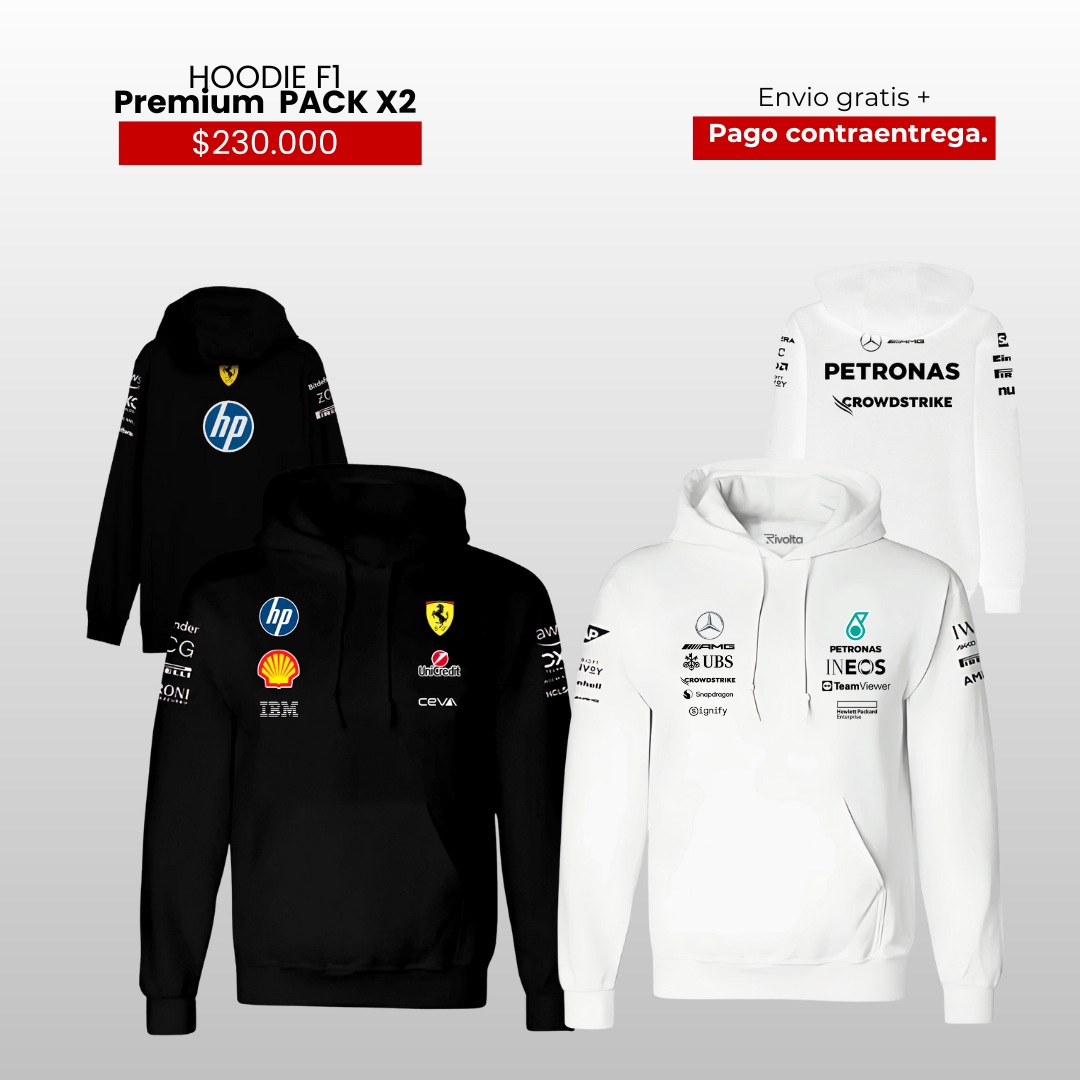 HOODIES X2  SCUDERIA MERCEDES Y FERRARI 2025