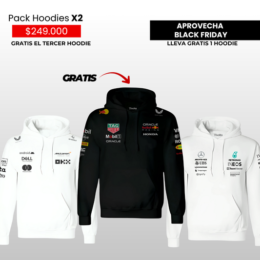 PACK X 2 HOODIES MERCEDES MCLAREN ( HOODIE GRATIS )