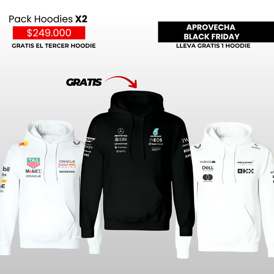 PACK X 2 HOODIES MCLAREN RB ( HOODIE GRATIS )