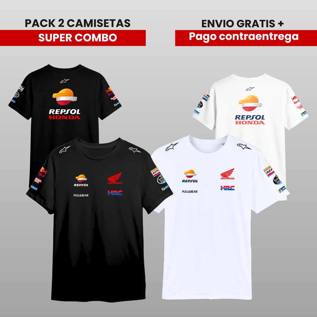 PACK 2 CAMISETAS HONDA  MOTO GP 2026