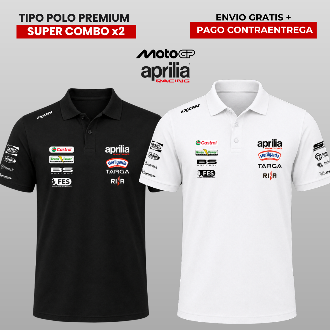 PACK 2 POLOS APRILLA  MOTO GP 2026