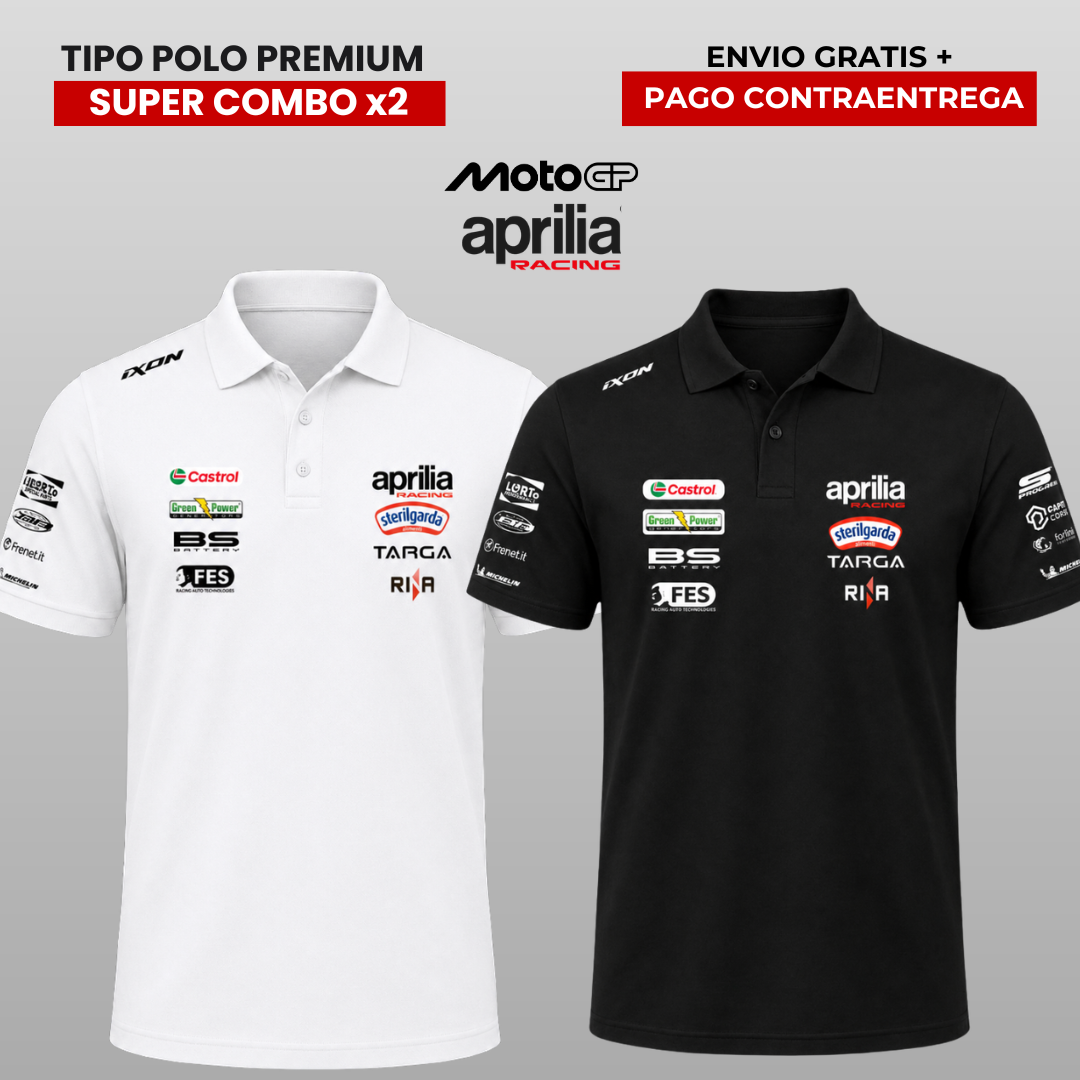 PACK 2 POLOS APRILLA  MOTO GP 2026
