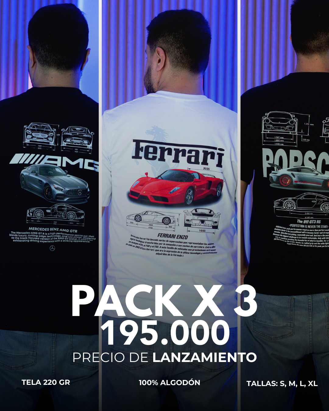 SUPER PROMO PACK X 3   / AMG / ENZO / 911