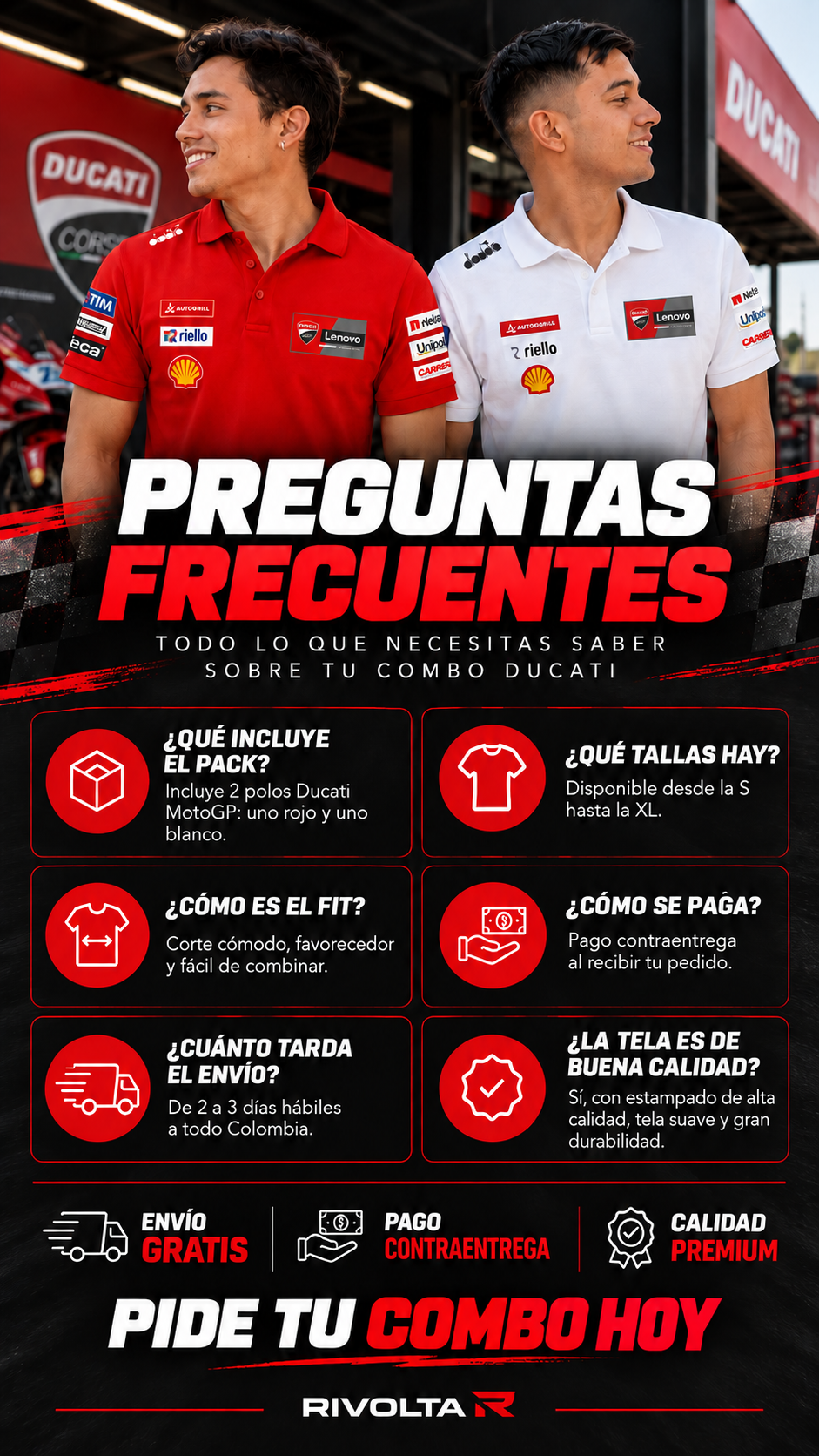 Preguntas frecuentes combo Ducati