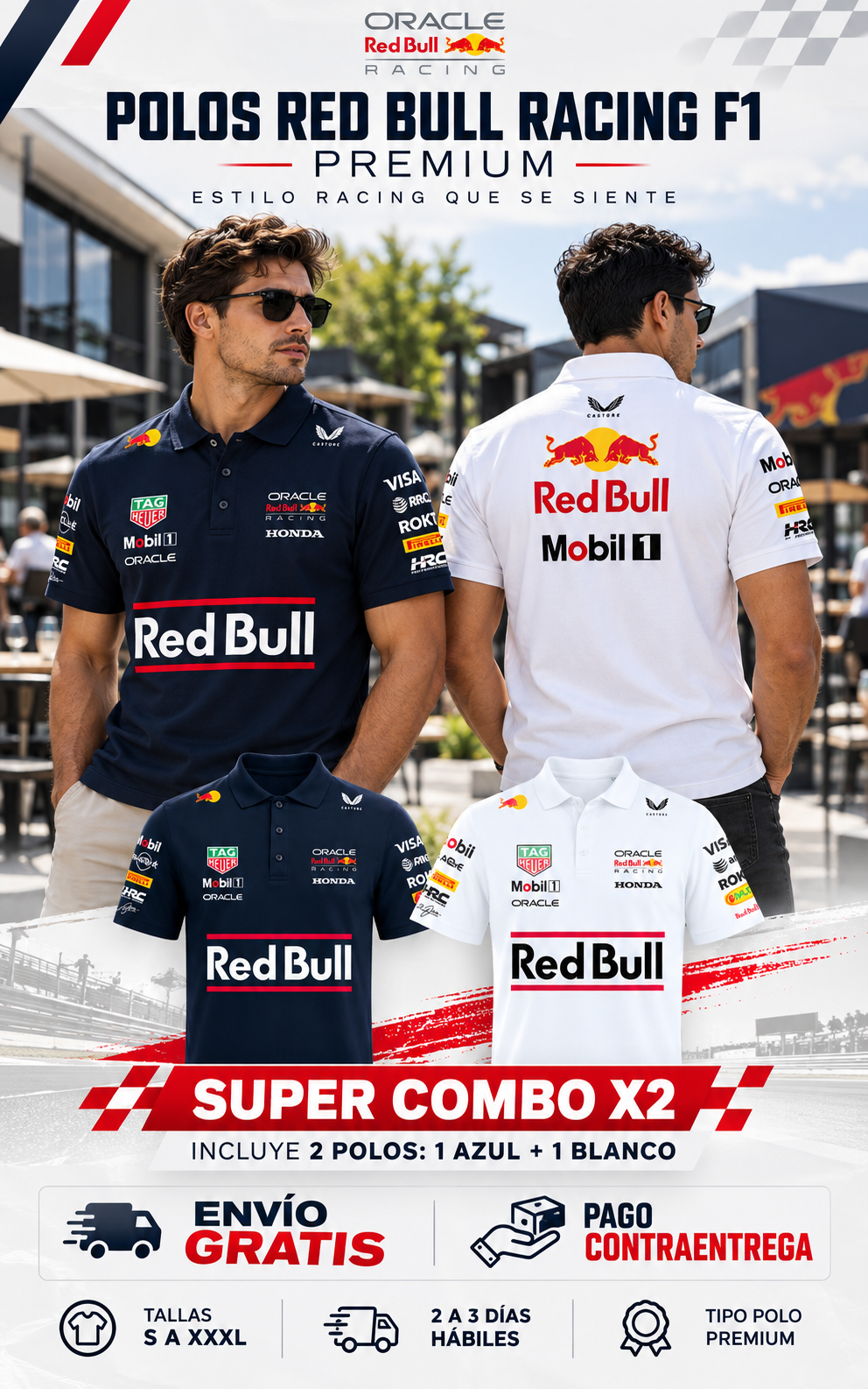 Super combo x2 polos Red Bull Racing F1