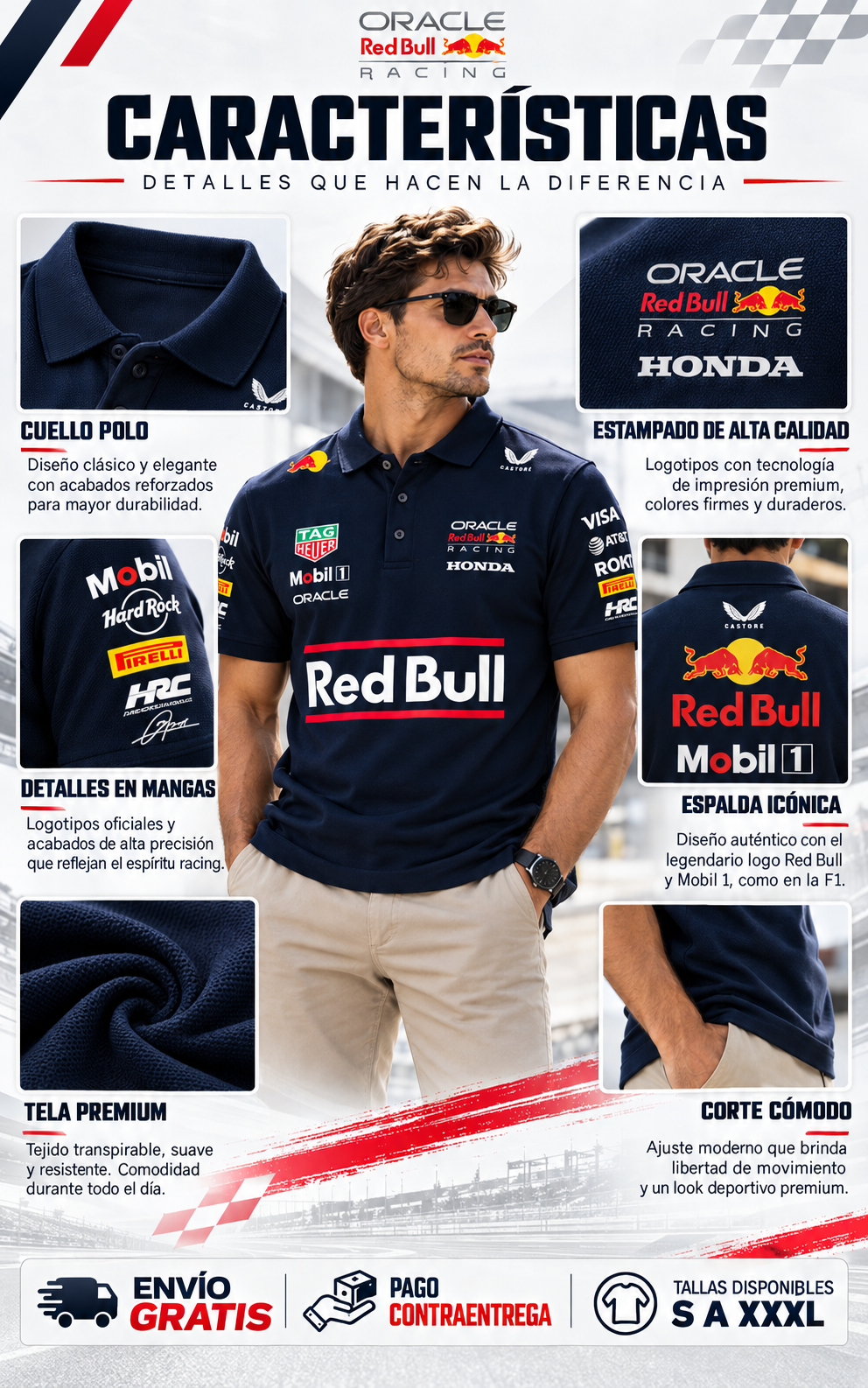 Características polos Red Bull Racing F1
