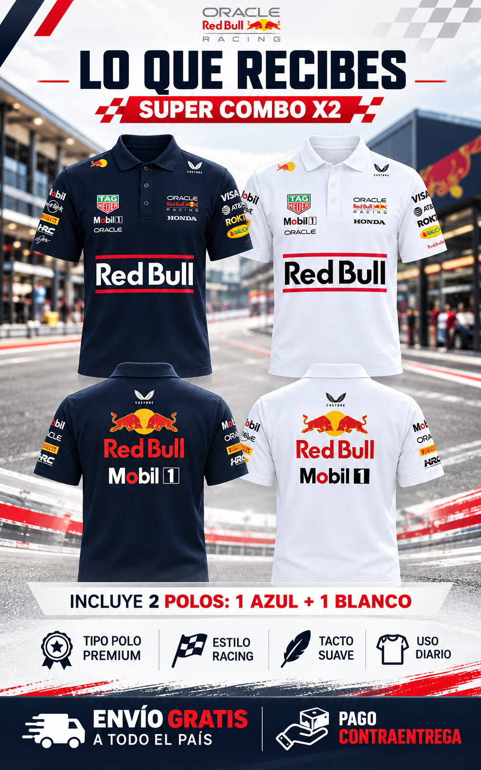 Lo que recibes combo Red Bull x2
