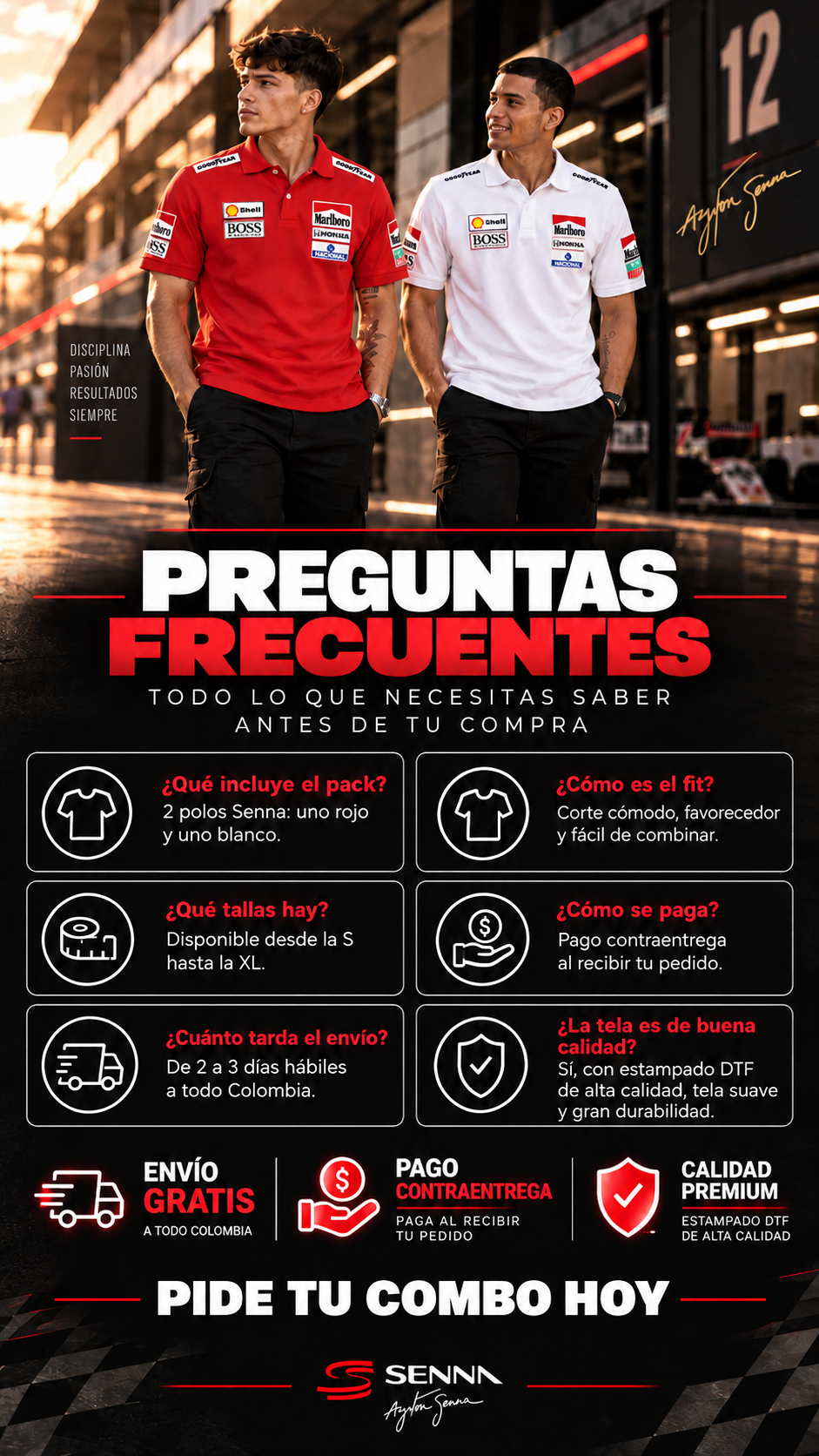 Preguntas frecuentes combo Senna