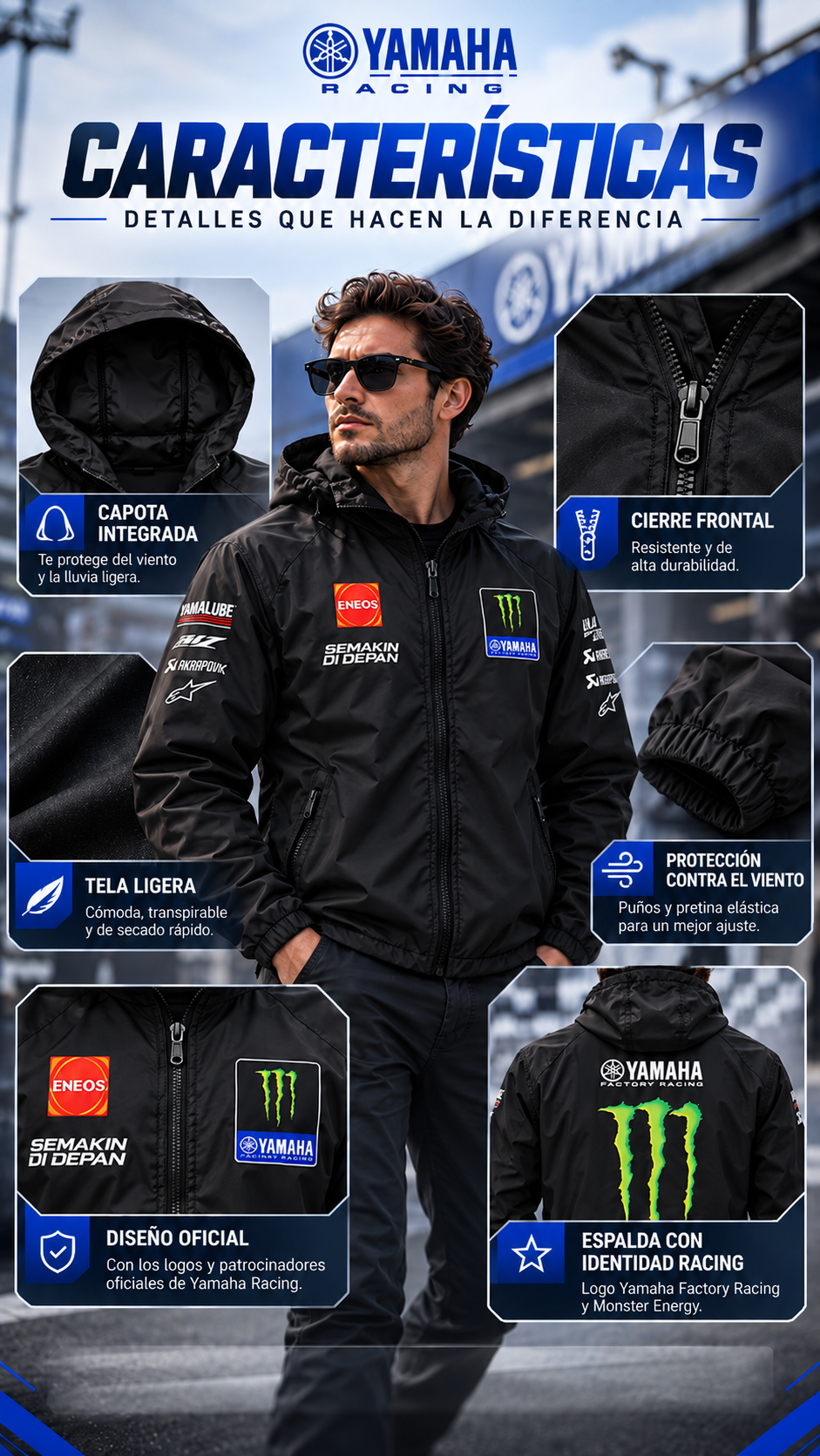 Lo que recibes pack x2 rompevientos Yamaha